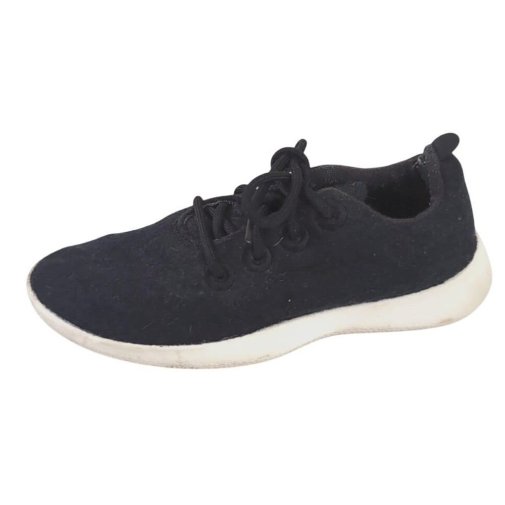 Allbirds Smallbirds Wool Runner Sneaker Shoes Youth 2 Black Lace Up Activewear